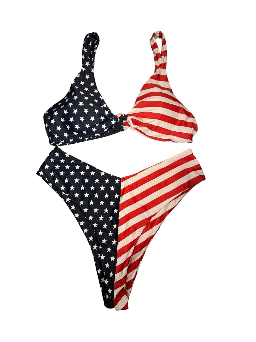 American Flag Two-Piece Bikini - Stars & Stripes America USA Size XL
